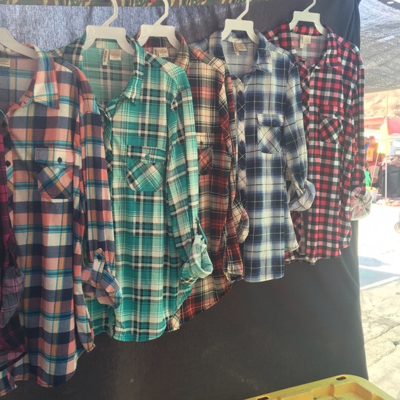 Female flannels - stretchy material