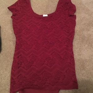 Short sleeve lace shirt!