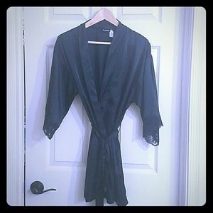 Silky robe