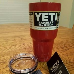 Custom RED YETI Rambler Tumbler Stainless Steel