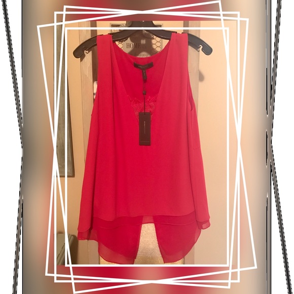 BCBG "Mishelle" Lace Insert Tank (Large)