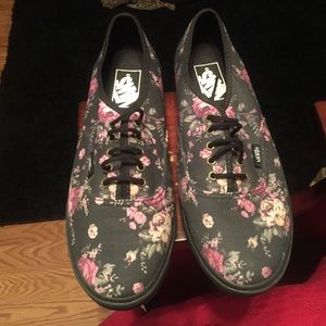 Vans floral shoes