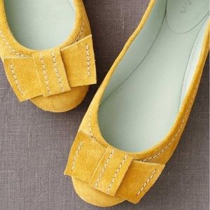 Boden Yellow Suede Flats