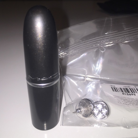 Rhodium Studs with fine crystals - Picture 2 of 2