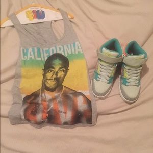 Nike air Mogan mid 2 and matching 2pac tank