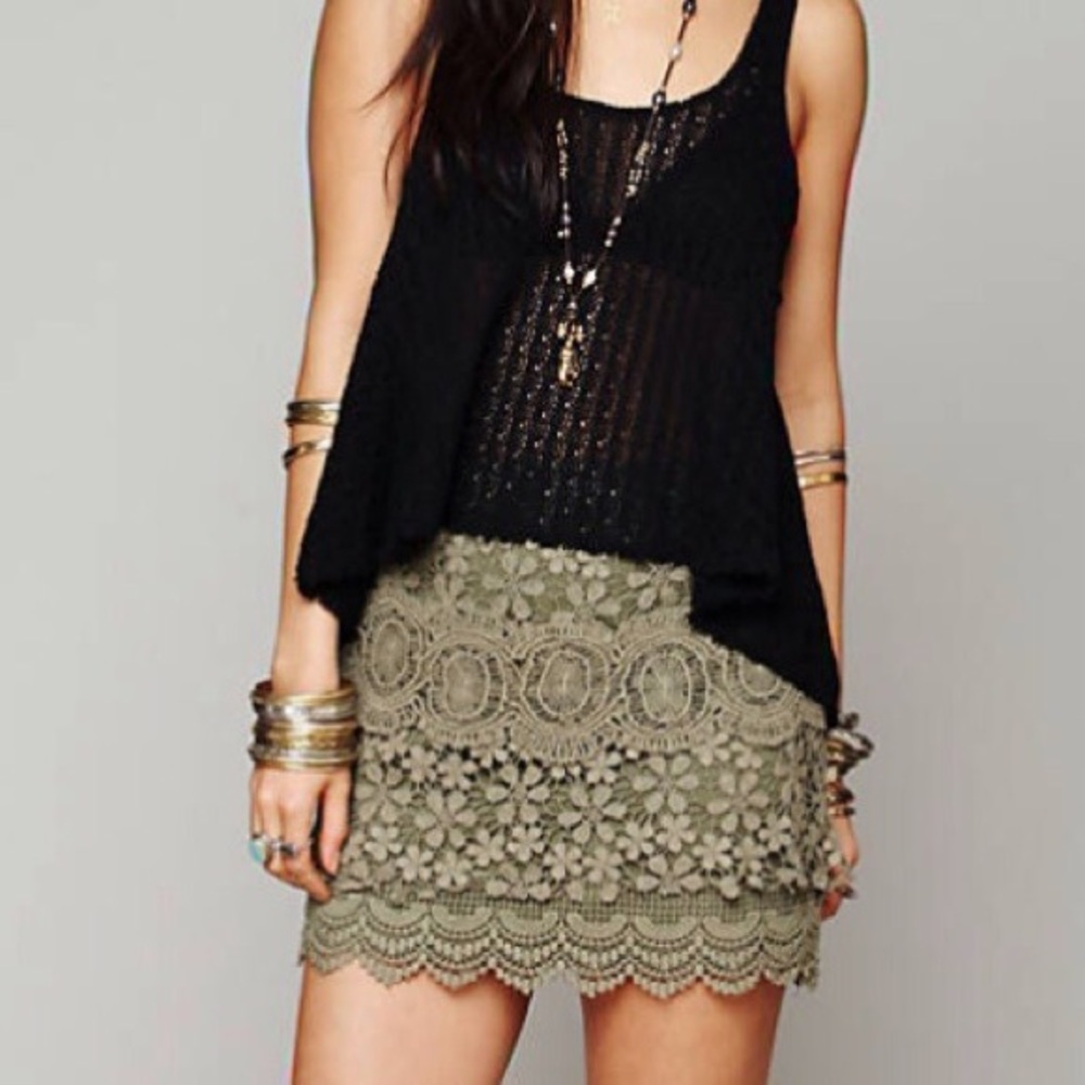 Free People Lacy Skirt