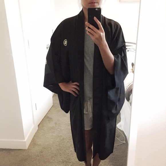 Reformation Jackets & Blazers - Japanese Black Flowy Kimono