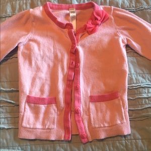 Girls pink cardigan