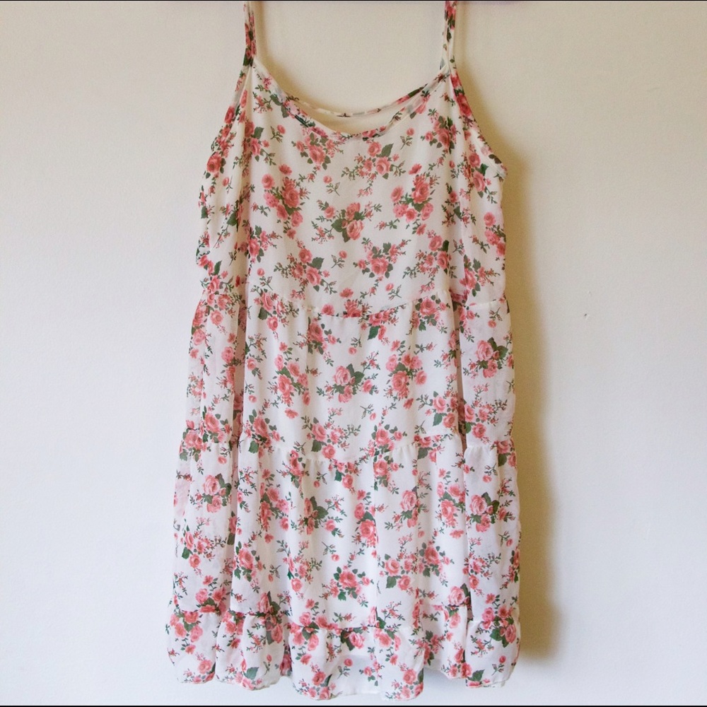 Floral open back dress!