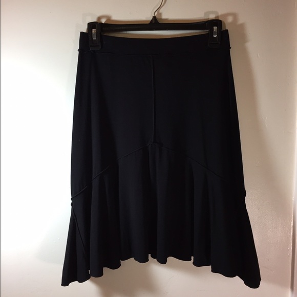Rich Black Skirt - V Hemline