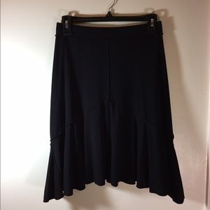 Rich Black Skirt - V Hemline