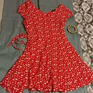 Monteau Red Fall Dress