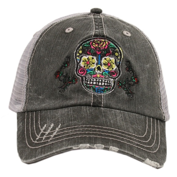 Accessories - Sugar Skull Baseball/Trucker Hat ~ Adorable