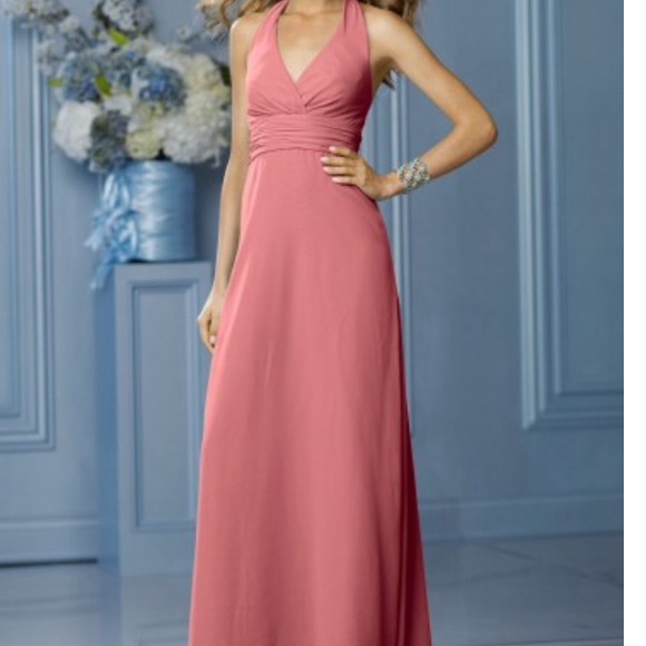 Coral colored wtoo 495 chiffon dress