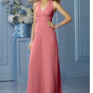 Coral colored wtoo 495 chiffon dress