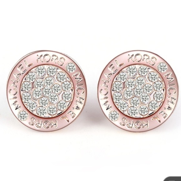 Mk rose gold earrings