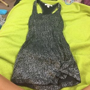 Shinny black and silver tank