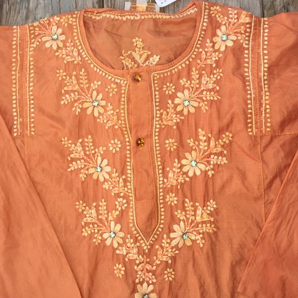 Leaves of Grass Silk Tunic - Picture 2 of 4