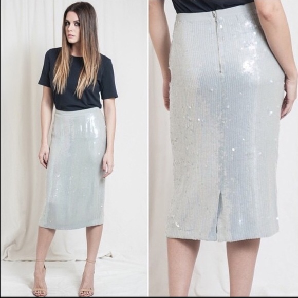 ✨HP✨French Connection Winter Mist Pencil Skirt - Picture 3 of 4