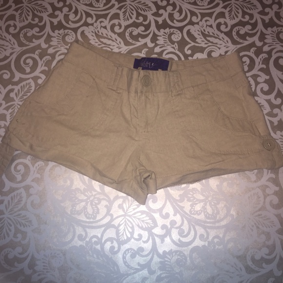 Jessica Simpson Tan Booty Short Shorts///size 7