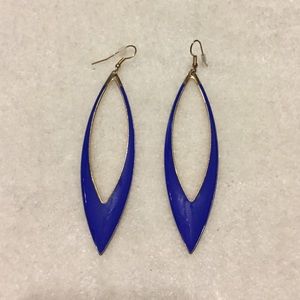 Royal blue and gold earrings