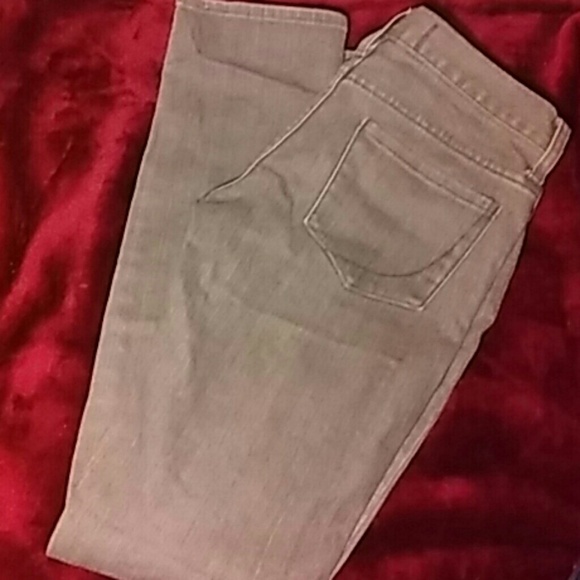 Gray straight leg jeans