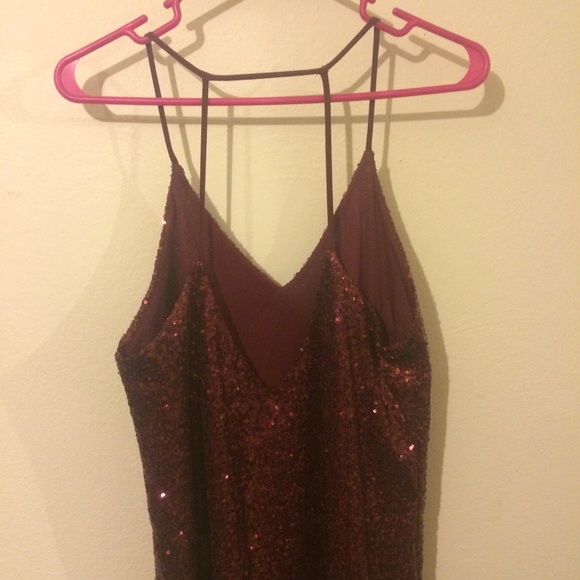 Wine colored sequin party dress! - Picture 3 of 4