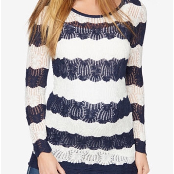 NWT A Pea in the Pod Maternity Lace Sweater Large