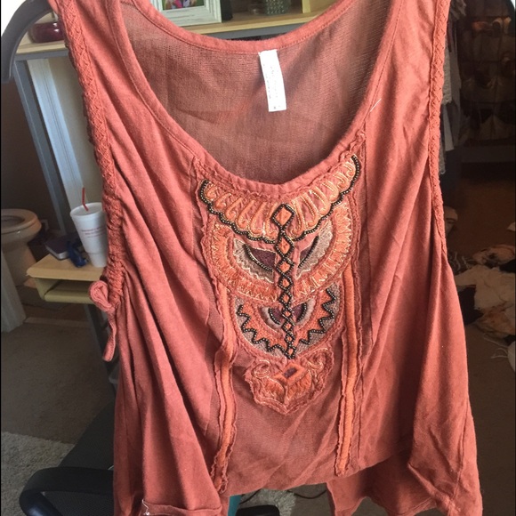 Free people burnt orange top