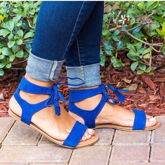Blue sandals