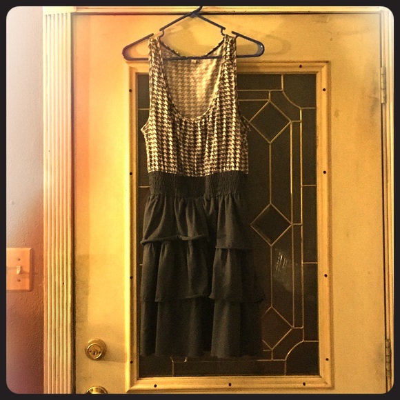 Large BeBop multi patterned grey dress