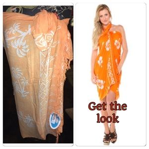 NWT orange wrap/sarong from the Caribbean