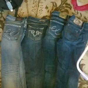 4 pairs express jeans