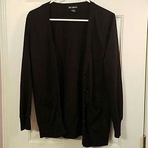 Black Cardigan With Pockets