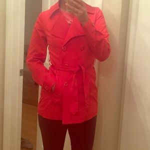 Tailored Coral Trench Coat in XS