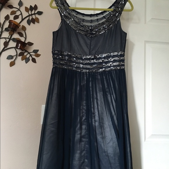 Beautiful dark blue with sequence dress