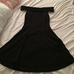 Black off the shoulder dress