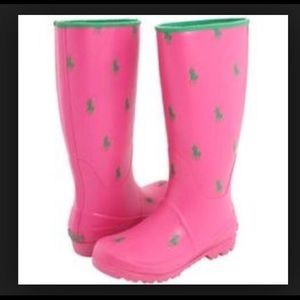 Pink Polo Rain Boots