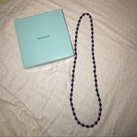 VINTAGE Tiffany &Co Lapis Lazuli & Silver Necklace