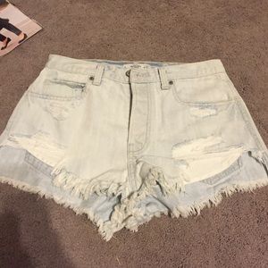 High rise Abercrombie shorts