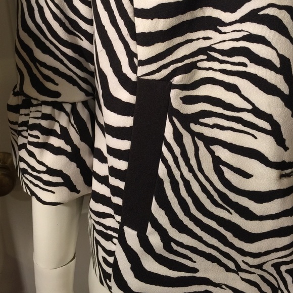 Zebra Print Large Button Jacket - Picture 3 of 4