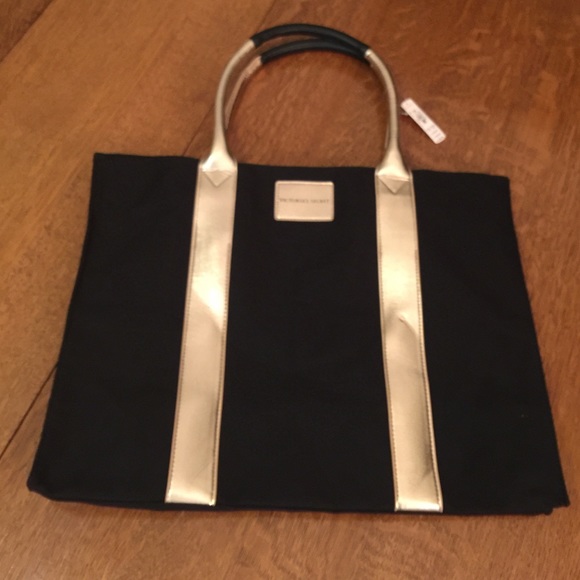 Victoria's Secret tote black gold 💞