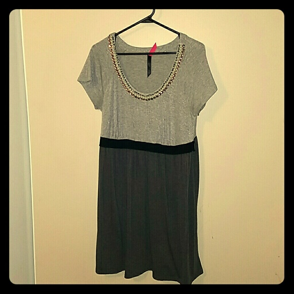 Black and Gray shirt dress