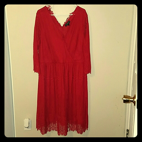 Red, semi formal, Lane Bryant dress