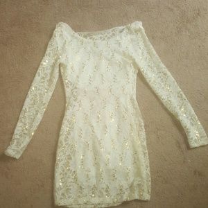 White Lace Body Con Dress
