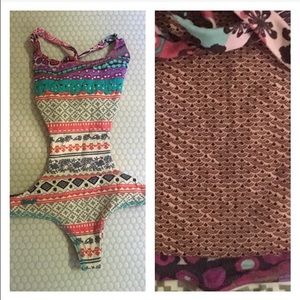 Reversible maaji one piece swim suit size small
