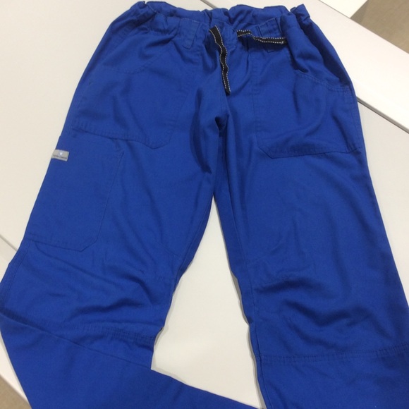 Scrub pants size small, royal blue.