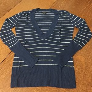 Express sweater striped blue silver XS