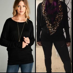 ✨NEW✨Dolman sleeve round neck Tunic