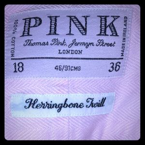 Men's Short Sleeve Pink Color herringbone twill